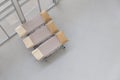 beige stretcher gurney for patient in hospital