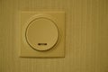 beige switch on the wall, the concept of renovation in the apartment Royalty Free Stock Photo