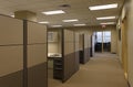 Beige Tan generic open Office work space cubicals Royalty Free Stock Photo