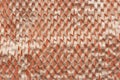 Beige textured background. Corrugated background on peach fuzz color. Ribbed pattern. Abstract paper background. Royalty Free Stock Photo