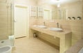 Beige toilet interior