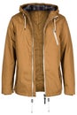 Beige unzipped warm jacket