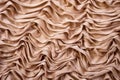 beige velvet fabric ruffled texture