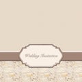 Beige wedding invitation