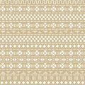 Beige and white mudcloth african ethnic geometric seamless pattern, vector