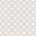 Beige and white subtle geometric background. Simple vector seamless pattern Royalty Free Stock Photo