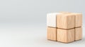 Beige And White Textured Block Cubes On Light Gray Background Royalty Free Stock Photo