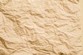 Beige wrinkled paper crushed texture background Royalty Free Stock Photo