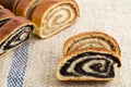 Beigli - hungarian poppy seed and walnut rolls Royalty Free Stock Photo