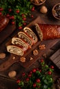 Beigli, Hungarian walnut rolls Royalty Free Stock Photo