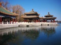 The Beihai Park Five-Dragon Pavilion,Beijing Royalty Free Stock Photo