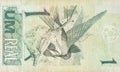 Beija flor hummingbird or colibri depicted on old one real note Brazilian money