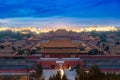 Beijing ancient Forbidden City in night at Beijing, China