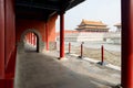 Beijing ancient royal palaces of the Forbidden City in Beijing , Royalty Free Stock Photo