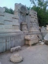 Remain heritage from destruction at Old Summer Palace, Yuanmingyuan Park Beijing China