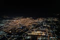 Beijing, capital of China, aerial view during night time, Royalty Free Stock Photo