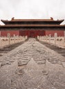 Cement sculpture to Supreme Harmony gate in Forbidden City, Beijing, China
