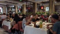 Beijing,China:1Aug 2020-People have lunch in restaurant in coronavirus pandemic