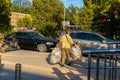 Beijing, China - August 17, 2019. Ecological collection of plastic bottles against pollution and garbage in China