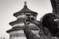Woman photographing Temple of Heaven in Beijing, China Royalty Free Stock Photo
