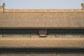 BEIJING, CHINA - DECEMBER 29, 2019. Hall of Supreme Harmony roof detail, Forbidden City, Beijing Royalty Free Stock Photo