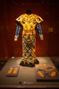Ancient Chinese imperial court robes displayed at The Palace Museum of Forbidden City