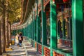 The Long Corridor at the Summer Palace in Beijing, China Royalty Free Stock Photo