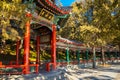 The Long Corridor at the Summer Palace in Beijing, China Royalty Free Stock Photo