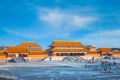 Taihemen Gate of Supreme Harmony is the largest palace gate in Forbidden City Royalty Free Stock Photo