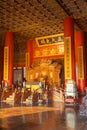 A throne inside Qianqinggong in Forbidden City Royalty Free Stock Photo