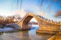 Xiuyi bridge of the Summer Palace in Beijing, china Royalty Free Stock Photo