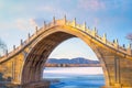 Xiuyi bridge of the Summer Palace in Beijing, china Royalty Free Stock Photo