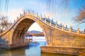 Xiuyi bridge of the Summer Palace in Beijing, china Royalty Free Stock Photo