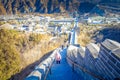 BEIJING, CHINA - 29 JANUARY, 2017: Fantastic view of impressive great wall on a beautiful sunny day, located at Juyong Royalty Free Stock Photo