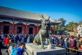 BEIJING, CHINA - 29 JANUARY, 2017: Tourists lining up for entrance into spring palace, a spectacular ensemble of lakes