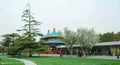 The landscape of Temple of Heaven Park.Blue-roofed pavilion. Royalty Free Stock Photo