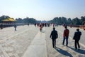 BEIJING, CHINA - MARCH 14, 2016: Tourists visiting The Temple of Royalty Free Stock Photo