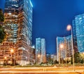 BEIJING, CHINA - MAY 18, 2015: Modern office and residential buildings on the streets of Beijing, transport and ordinary urban Royalty Free Stock Photo