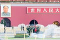 Flag Raising Ceremony of Tiananmen Square. a famous historic site in Beijing, China.