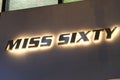 Close up Miss Sixty store sign