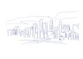 Beijing China vector sketch city illustration line art sketch Royalty Free Stock Photo