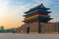 Beijing, China at the Zhengyangmen Gatehouse in Tiananmen Square Royalty Free Stock Photo