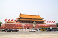 Beijing city,China-July 16, 2011:View of in front of the gate the Forbidden Palace,The most people travel in side Royalty Free Stock Photo