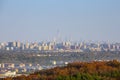 Beijing cityscape autumn from mountain