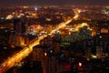 Beijing cityscape at dusk Royalty Free Stock Photo
