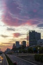 Beijing cityscape sunrise