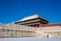 Beijing Forbidden City in snow, China