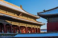 Beijing Forbidden City in snow, China