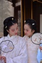 Beijing girls wearing ancient costumes
