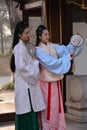 Beijing girls wearing ancient costumes